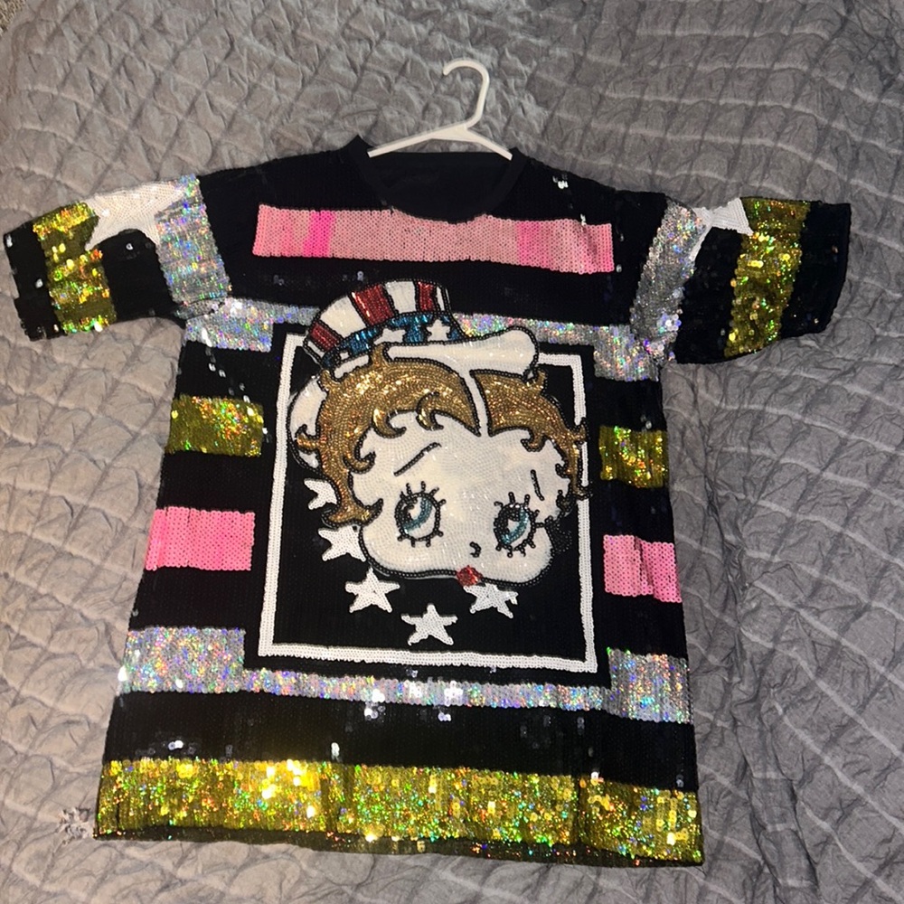 Betty Boop Graphic Dress Shirt